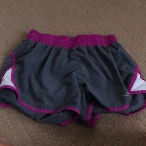 Cute magenta and gray workout shorts